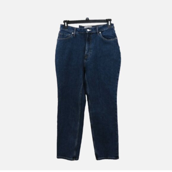 Everlane Size 31 The Curvy Cheeky Straight Leg Jeans in Dark Wash High Rise NEW - Picture 1 of 5